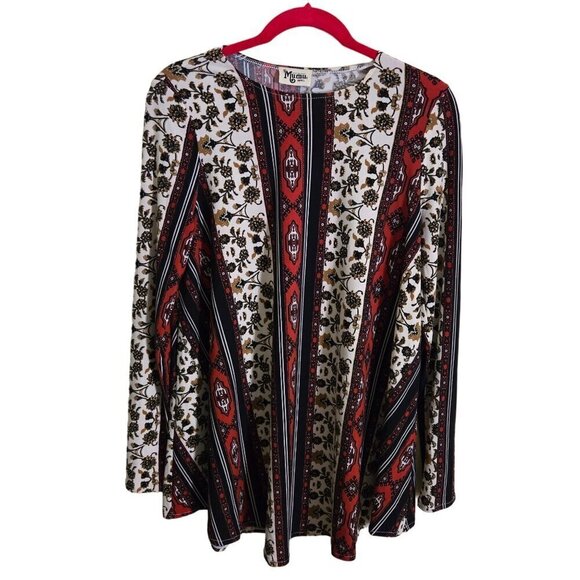 Show Me Your Mumu Tyler Tunic Dress Patchwork Autumnal Long Sleeve Size S - Picture 2 of 11